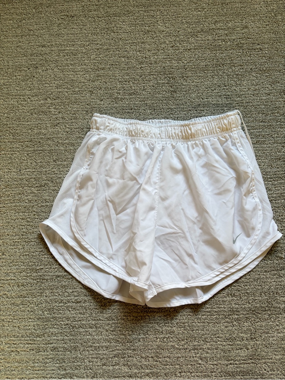 Nike Women's White Athletic Running Shorts